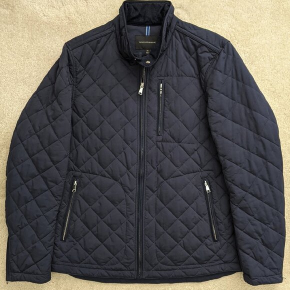 Banana Republic blue quilted jacket medium